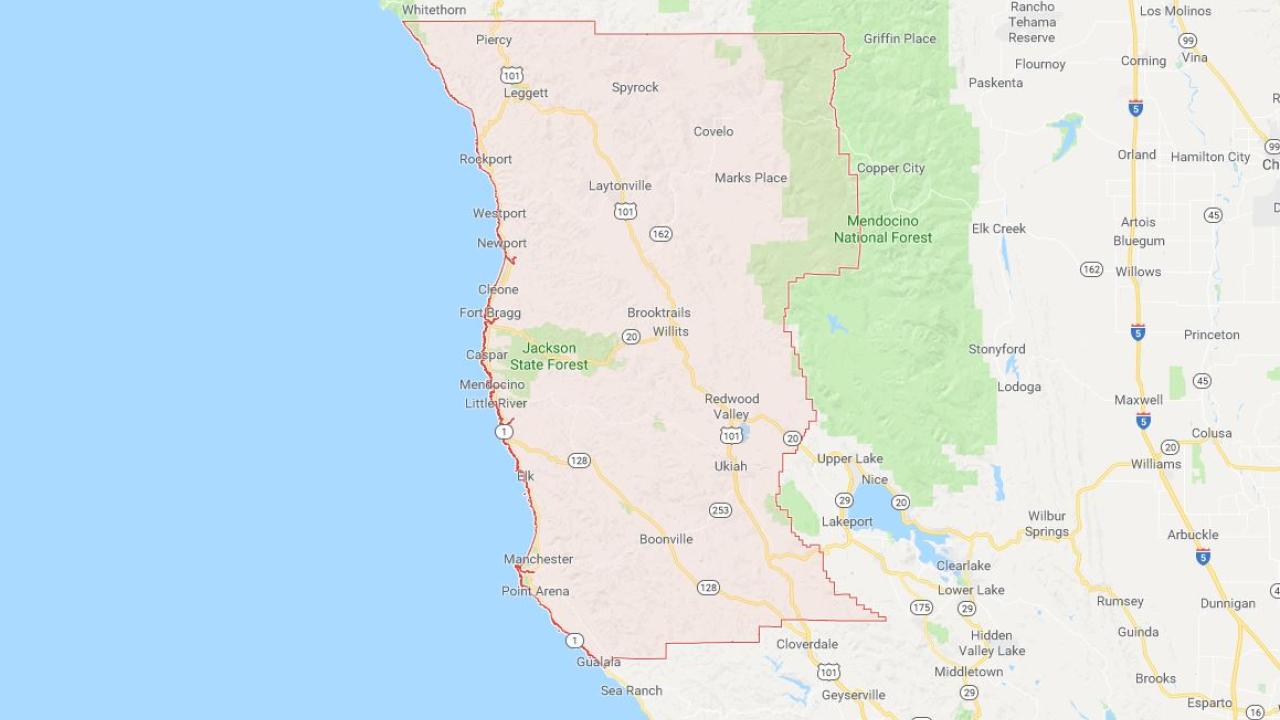 Mendocino County Map Pdf