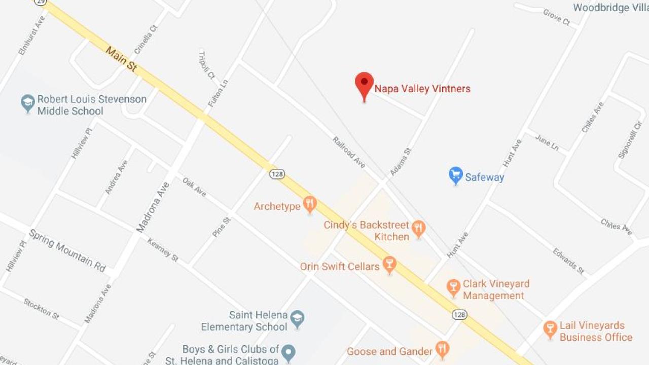 Napa Valley Vintners map