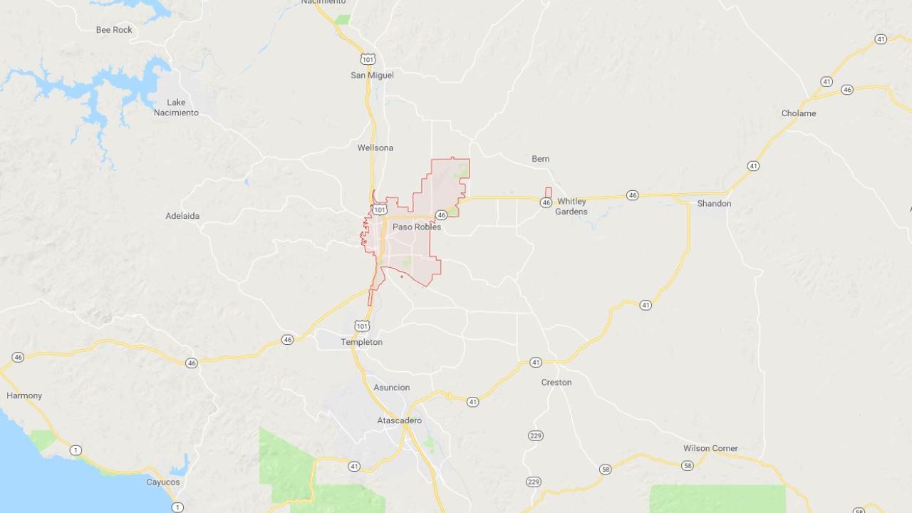 Paso Robles map