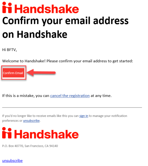 Handshake Employer Signup
