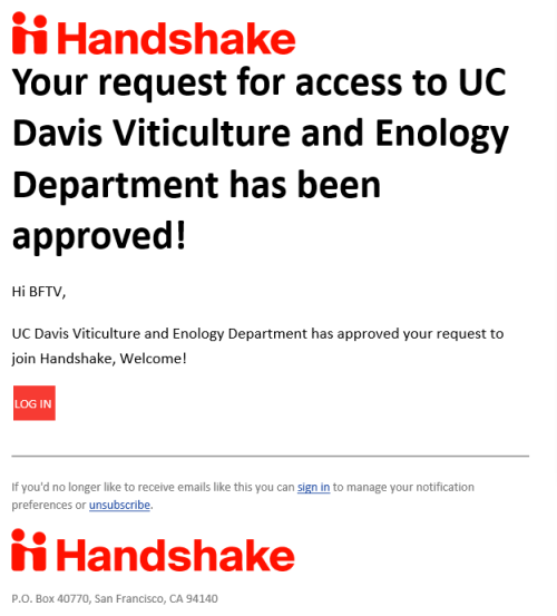 Handshake Employer Signup